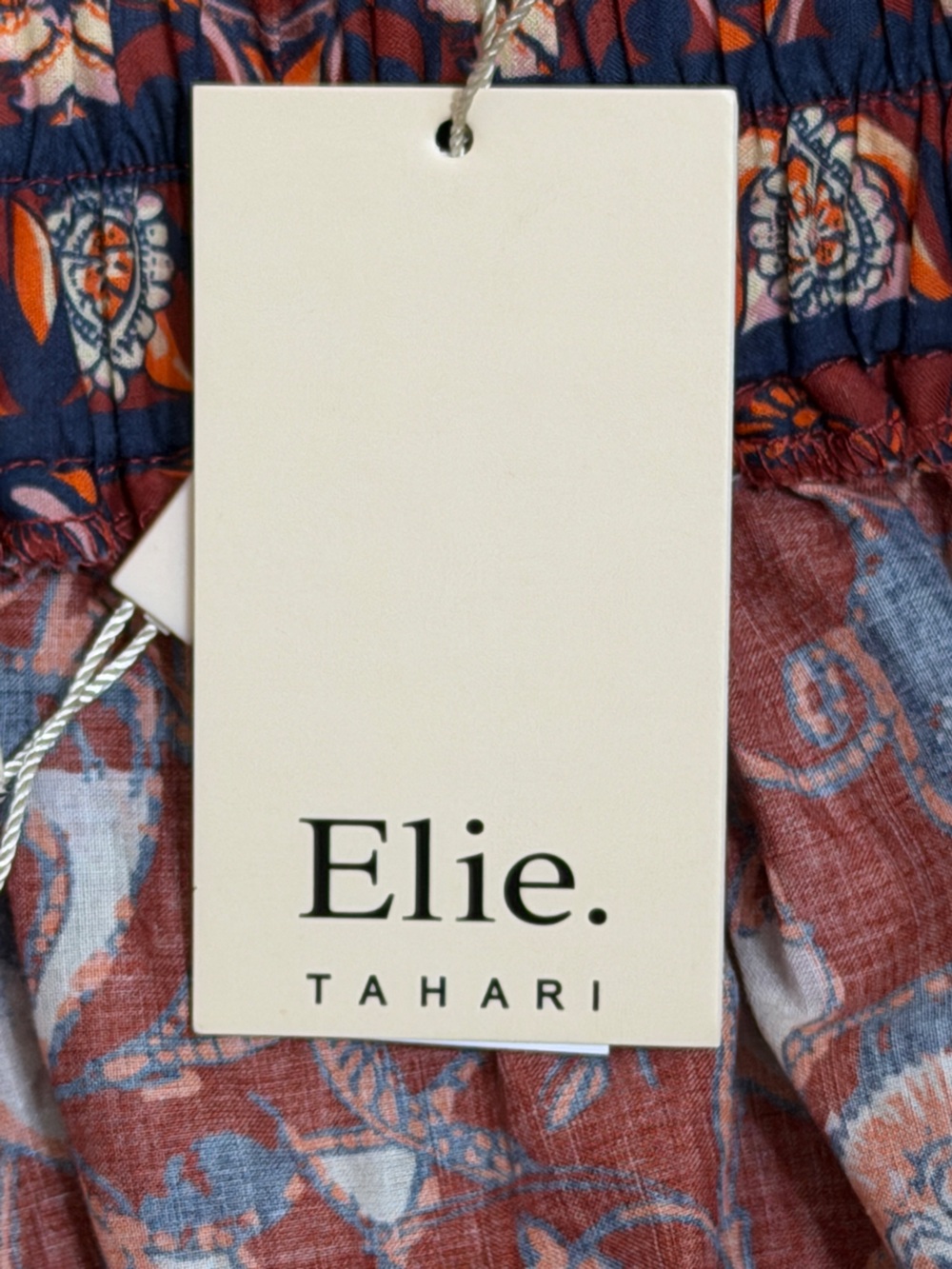 Elie Tahari Red Floral Border-Print Maxi Skirt - Picture 5 of 8